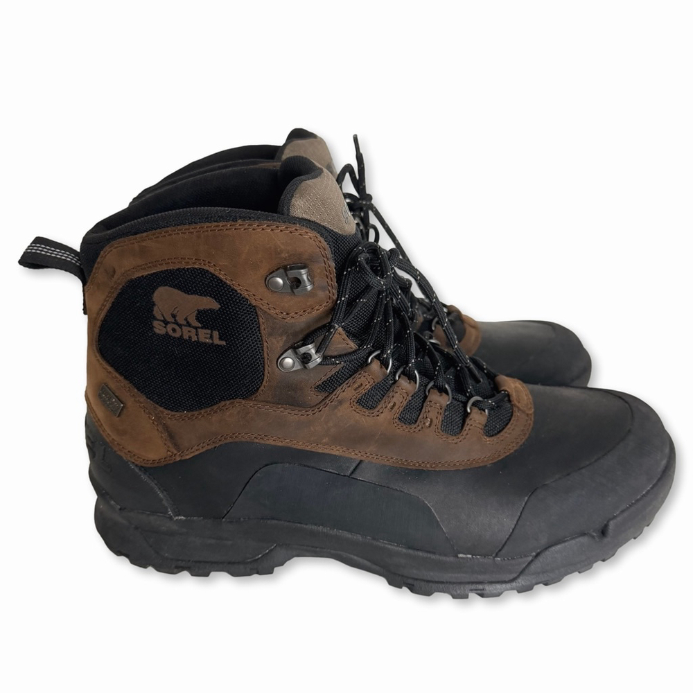 Sorel Men's Brown Black OutDry Waterproof Thinsulate Boots Size 14